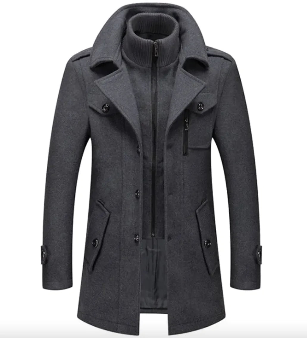 Cold-Resistant Plus Cotton Woolen Men's Jacket