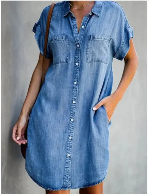 Everyday Essential Denim T-Shirt Dress