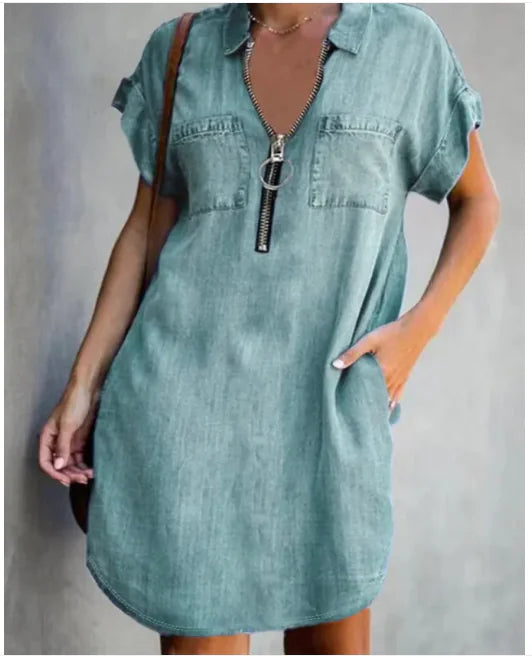 Everyday Essential Denim T-Shirt Dress